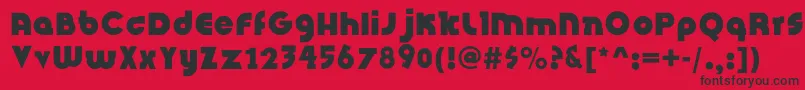 フォントInsightIssueNew – 赤い背景に黒い文字