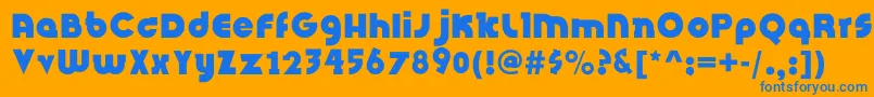 フォントInsightIssueNew – オレンジの背景に青い文字