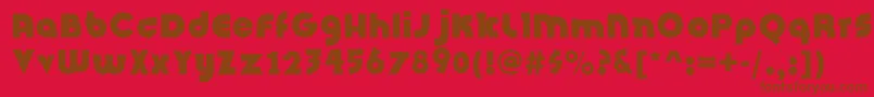 フォントInsightIssueNew – 赤い背景に茶色の文字