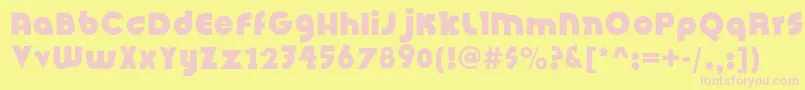 InsightIssueNew Font – Pink Fonts on Yellow Background