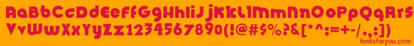 フォントInsightIssueNew – オレンジの背景に赤い文字