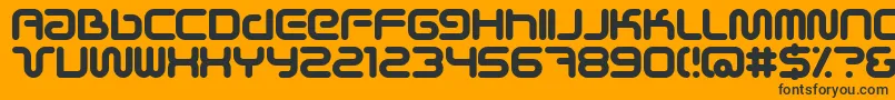SciFiedBold Font – Black Fonts on Orange Background