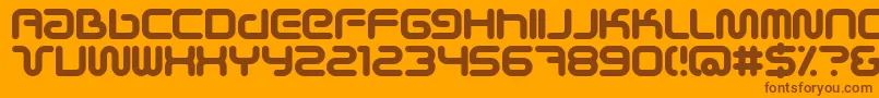 SciFiedBold Font – Brown Fonts on Orange Background