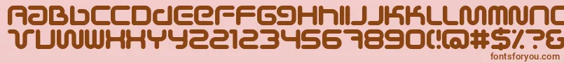 SciFiedBold Font – Brown Fonts on Pink Background