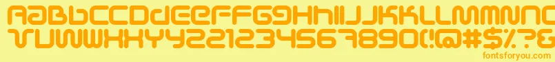 SciFiedBold Font – Orange Fonts on Yellow Background