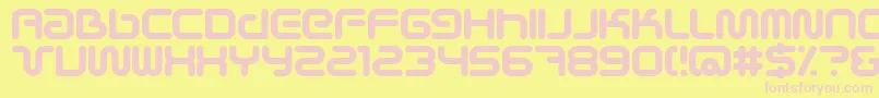 SciFiedBold Font – Pink Fonts on Yellow Background