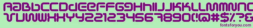 SciFiedBold Font – Purple Fonts on Green Background