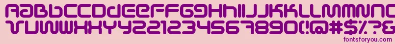 SciFiedBold Font – Purple Fonts on Pink Background