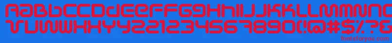Шрифт SciFiedBold – красные шрифты на синем фоне