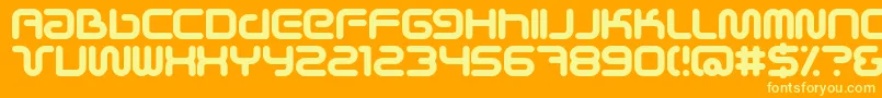 SciFiedBold Font – Yellow Fonts on Orange Background