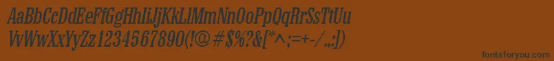 ColonelItalic Font – Black Fonts on Brown Background