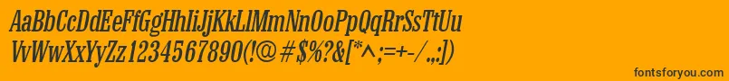ColonelItalic Font – Black Fonts on Orange Background