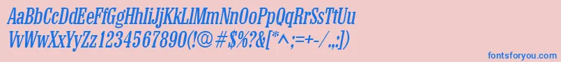 ColonelItalic Font – Blue Fonts on Pink Background