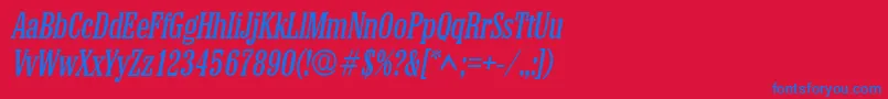 fuente ColonelItalic – Fuentes Azules Sobre Fondo Rojo