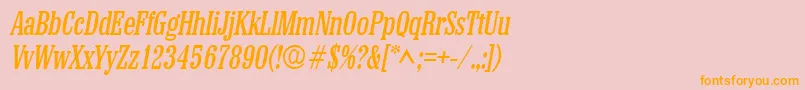 ColonelItalic Font – Orange Fonts on Pink Background