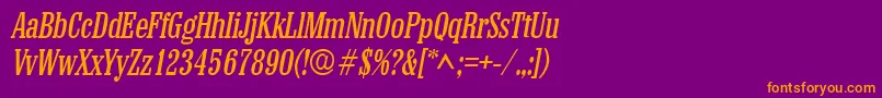 ColonelItalic Font – Orange Fonts on Purple Background