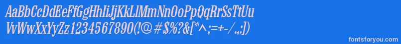 ColonelItalic Font – Pink Fonts on Blue Background