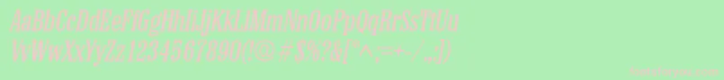 ColonelItalic Font – Pink Fonts on Green Background