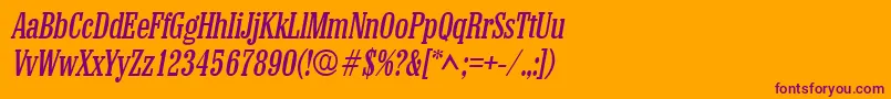 ColonelItalic Font – Purple Fonts on Orange Background