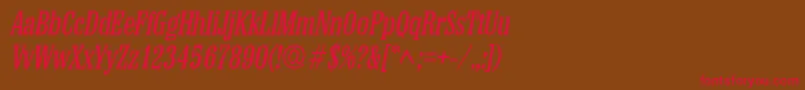 ColonelItalic Font – Red Fonts on Brown Background