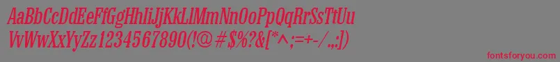 ColonelItalic Font – Red Fonts on Gray Background