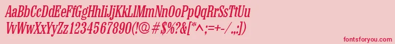 ColonelItalic Font – Red Fonts on Pink Background