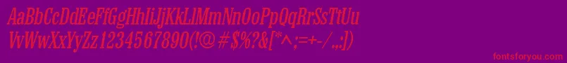 ColonelItalic Font – Red Fonts on Purple Background