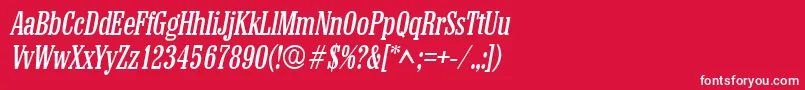ColonelItalic Font – White Fonts on Red Background
