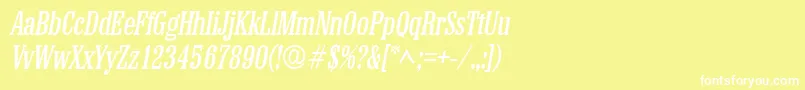 ColonelItalic Font – White Fonts on Yellow Background