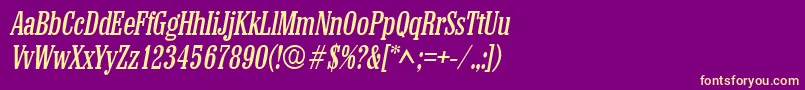 ColonelItalic Font – Yellow Fonts on Purple Background