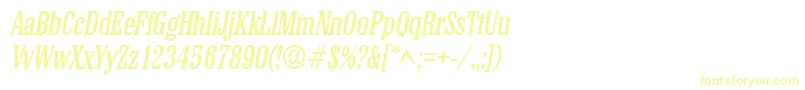 ColonelItalic-Schriftart – Gelbe Schriften