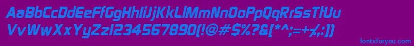 Шрифт SpaceGothicItalic – синие шрифты на фиолетовом фоне