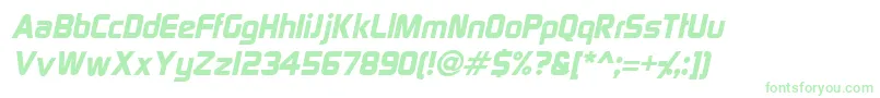 SpaceGothicItalic Font – Green Fonts on White Background