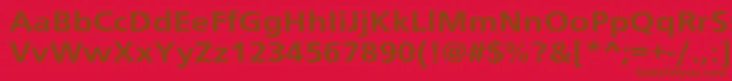 フォントSchranerextBol – 赤い背景に茶色の文字
