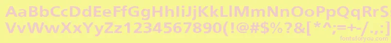 SchranerextBol Font – Pink Fonts on Yellow Background