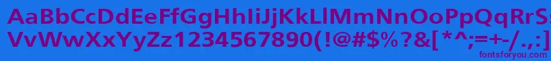 SchranerextBol Font – Purple Fonts on Blue Background