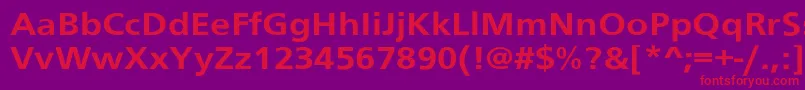 フォントSchranerextBol – 紫の背景に赤い文字