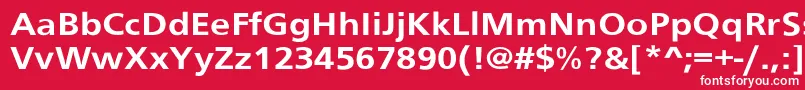 フォントSchranerextBol – 赤い背景に白い文字