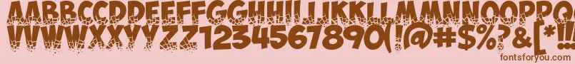 ObelixproBrokenCyr Font – Brown Fonts on Pink Background