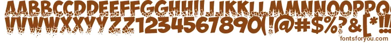 ObelixproBrokenCyr Font – Brown Fonts on White Background