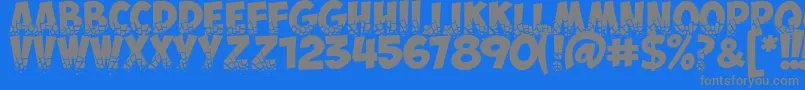 ObelixproBrokenCyr Font – Gray Fonts on Blue Background