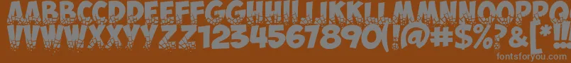 ObelixproBrokenCyr Font – Gray Fonts on Brown Background