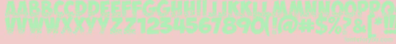 ObelixproBrokenCyr Font – Green Fonts on Pink Background