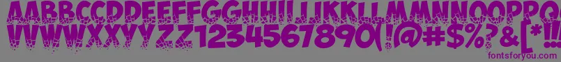 ObelixproBrokenCyr Font – Purple Fonts on Gray Background
