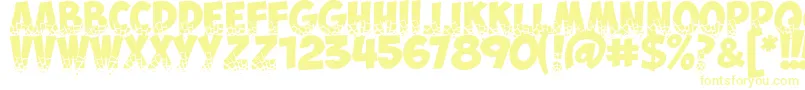 ObelixproBrokenCyr Font – Yellow Fonts on White Background
