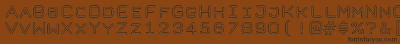 TaurusMonoOutlineRegular Font – Black Fonts on Brown Background