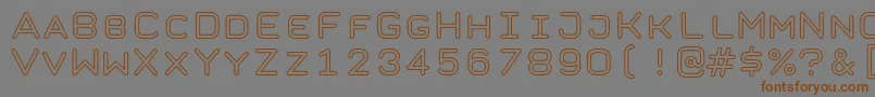 TaurusMonoOutlineRegular Font – Brown Fonts on Gray Background