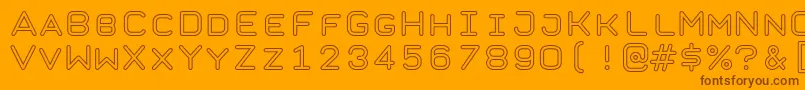 TaurusMonoOutlineRegular Font – Brown Fonts on Orange Background