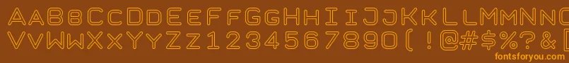 TaurusMonoOutlineRegular Font – Orange Fonts on Brown Background