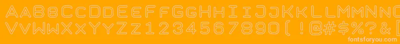 フォントTaurusMonoOutlineRegular – オレンジの背景にピンクのフォント